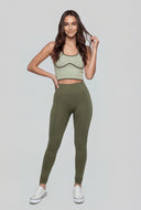 Contrast Piping Compression Rib Crop Top