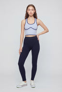 Contrast Piping Compression Rib Crop Top
