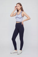 Contrast Piping Compression Rib Crop Top