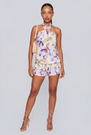 Floral Flyaway Halter Top