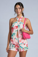 Floral Flyaway Halter Top