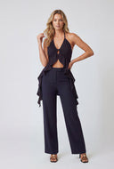 Jamie Flyaway Crepe Halter Blouse