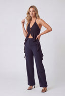 Jamie Flyaway Crepe Halter Blouse