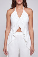 Jamie Flyaway Crepe Halter Blouse