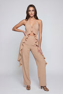 Jamie Flyaway Crepe Halter Blouse