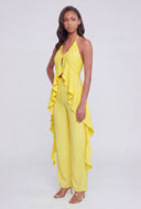 Jamie Flyaway Crepe Halter Blouse