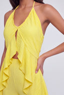 Jamie Flyaway Crepe Halter Blouse