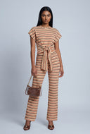 Mariah Striped Tie Waist Top