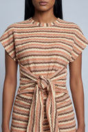 Mariah Striped Tie Waist Top