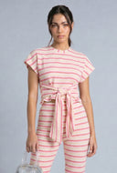 Mariah Striped Tie Waist Top