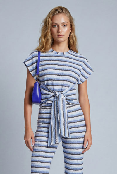 Mariah Striped Tie Waist Top