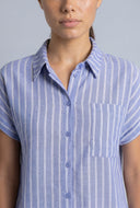 Striped Button Front Shirt