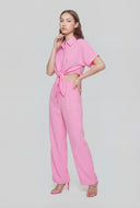 Kyra Tie Front Crepe Shirt
