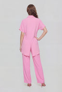 Kyra Tie Front Crepe Shirt
