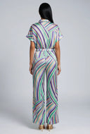 Analeia Striped Satin Palazzo Pants