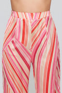 Analeia Striped Satin Palazzo Pants