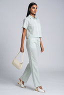 Striped Poplin Pants