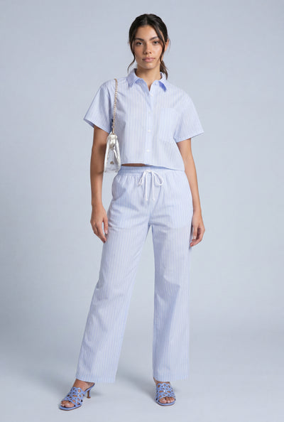 Striped Poplin Pants