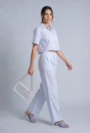 Striped Poplin Pants