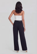 Marleigh Contrast Trim Strapless Crop Top