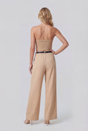 Marleigh Contrast Trim Strapless Crop Top