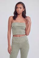 Liberty Striped Fold Over Tube Top