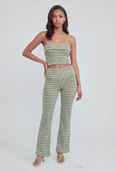 Liberty Striped Fold Over Tube Top