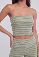 Liberty Striped Fold Over Tube Top