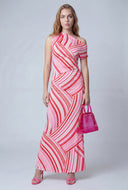 Swirl Print Maxi Skirt