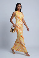 Swirl Print Maxi Skirt