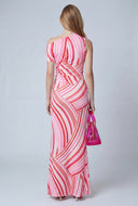 Swirl Print Asymmetrical Top