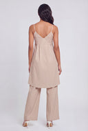 Sienna Striped Poplin Plunge Flyaway Blouse