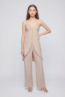Sienna Striped Poplin Straight-Leg Pants
