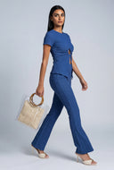 Delaney Textured Keyhole Top