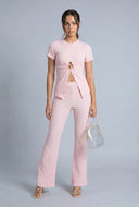 Delaney Textured Keyhole Top