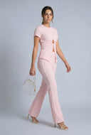 Delaney Textured Keyhole Top