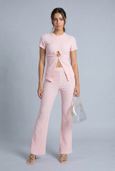 Delaney Textured Flare Pants
