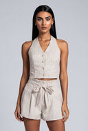 Elisabeth Striped Halter Vest