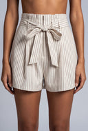 Elisabeth Striped Tie Waist Shorts