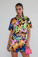 Graffiti Crop Shirt