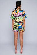 Graffiti Print Shorts