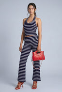 Striped Fold Over Pants