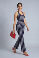 Striped Fold Over Pants