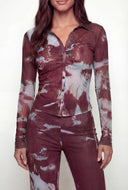 Charlee Patterned Mesh Pants