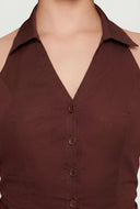 Evangeline Crop Halter Top
