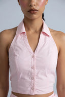 Evangeline Crop Halter Top