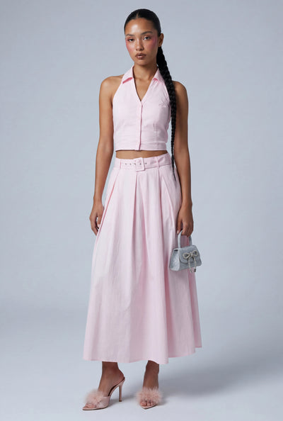 Evangeline Belted Maxi Skirt