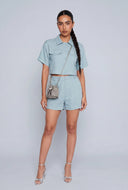Linen Pleated Shorts