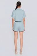 Linen Pleated Shorts