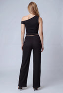 Paris Floral Cutout Asymmetrical Top